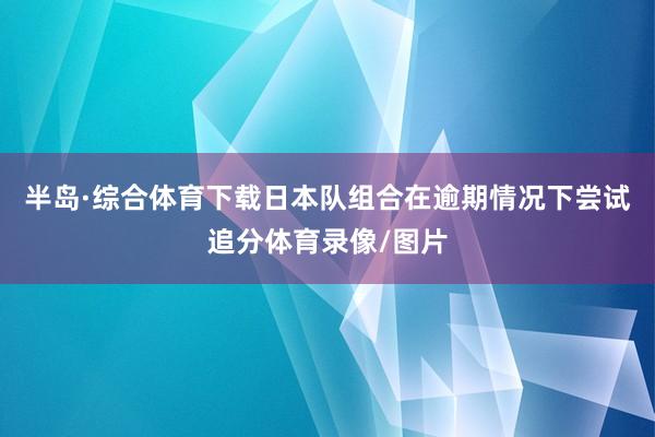 半岛·综合体育下载日本队组合在逾期情况下尝试追分体育录像/图片