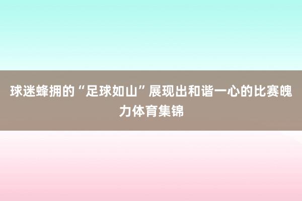 球迷蜂拥的“足球如山”展现出和谐一心的比赛魄力体育集锦