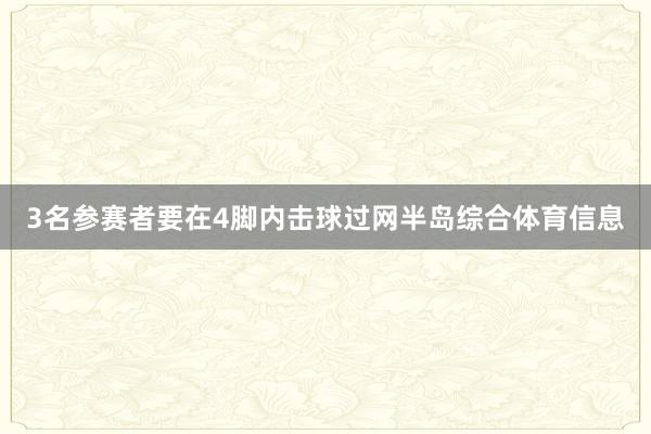 3名参赛者要在4脚内击球过网半岛综合体育信息