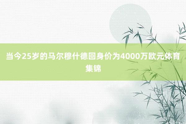 当今25岁的马尔穆什德回身价为4000万欧元体育集锦