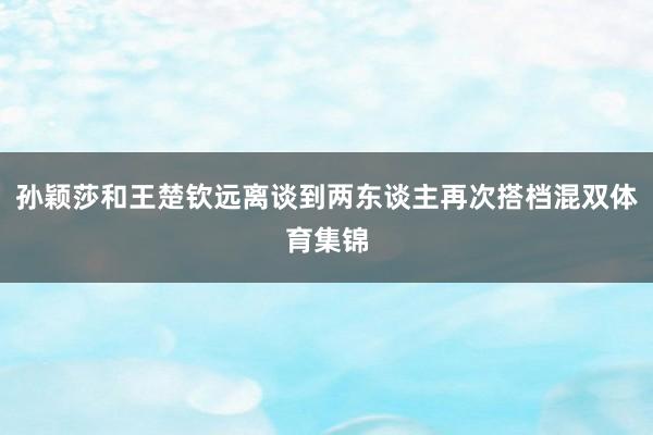 孙颖莎和王楚钦远离谈到两东谈主再次搭档混双体育集锦