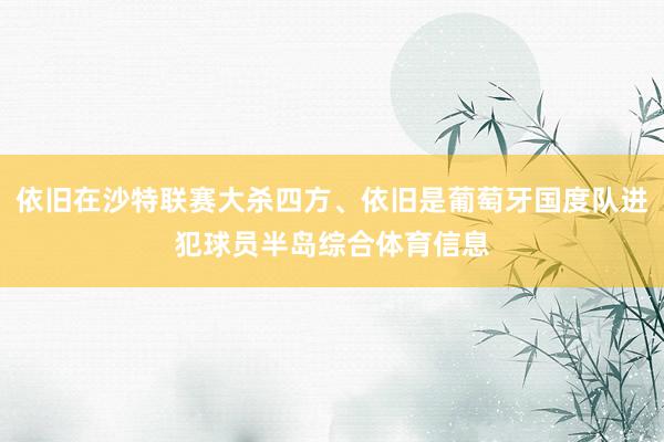 依旧在沙特联赛大杀四方、依旧是葡萄牙国度队进犯球员半岛综合体育信息